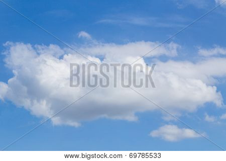 blue sky background with tiny clouds