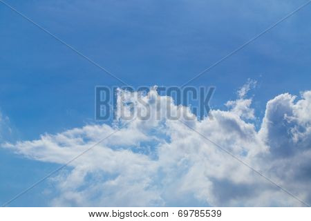 Clouds In The Blue Sky .