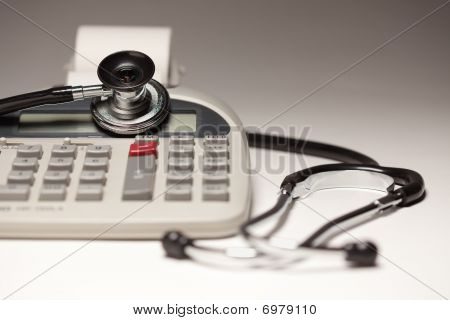 계산기에 검은 청진 기