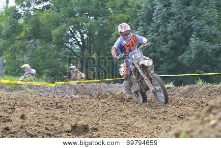 Motocross In Valdesoto, Asturias, Spain..