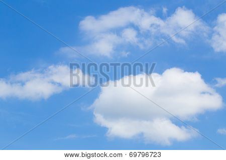 Clouds In The Blue Sky .