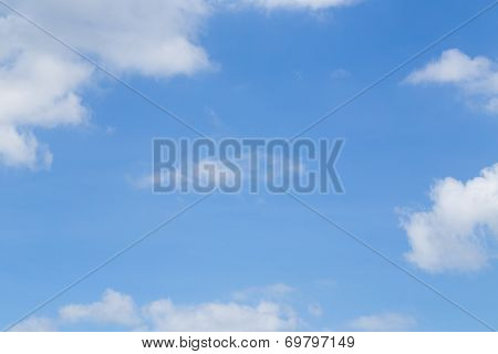 Clouds In The Blue Sky .