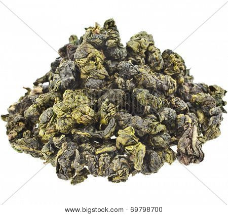  Jin Xuan Oolong Tea with milk flavor (Tea Bao Chao Nai Xiang), isolated on white background