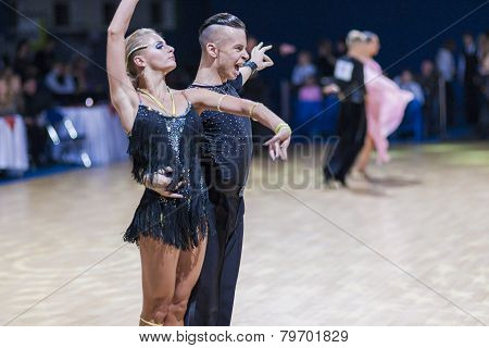 Minsk-belarus, December 20,2014: Professional Belarussian Dance Couple Of Kosyakov Egor And Belmach