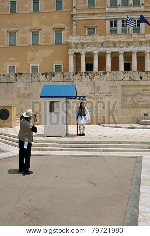 Tourist Taking Photos
