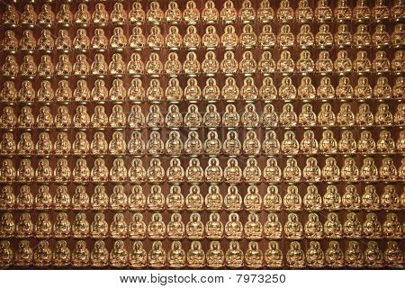 Pared de miniatura del Buda