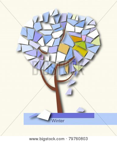 Abstract Colorful Tree Geometrical. Vector Illustration