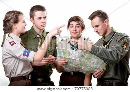 Scouts in studio