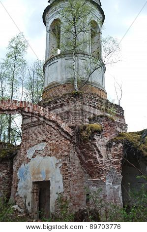 Old Ruined Church In Russia