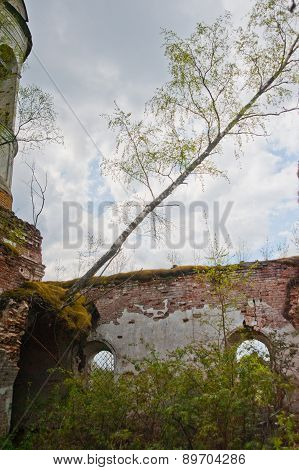 Old Ruined Church In Russia