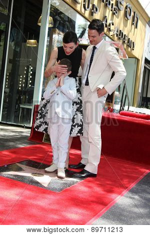 LOS ANGELES - MAY 1:  Julianna Margulies, Kieran Lieberthal, Keith Lieberthal at the Julianna Margulies Hollywood Walk of Fame Star Ceremony at the Hollywood Boulevard on May 1, 2015 in Los Angeles, CA