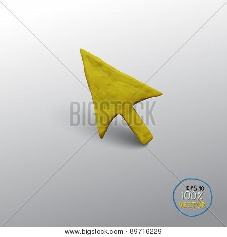 Vector yellow arrow