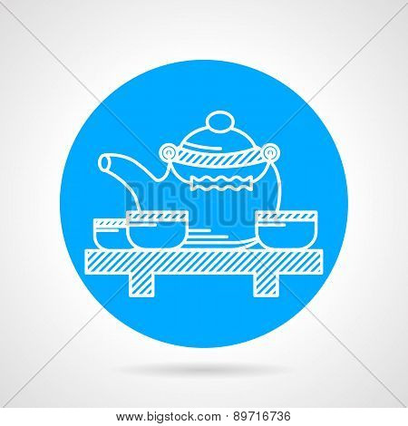 Teatime round vector icon