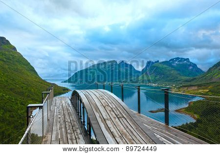 Summer Ersfjord Night View (norway, Senja).