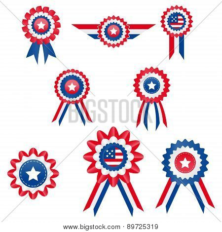 4Th Of July Retro Rib Ribbon