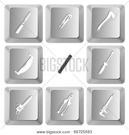 Angularly set. Raster set computer keys.