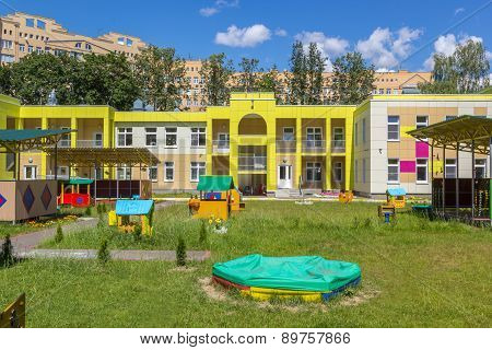 Children Playground In Play School Yard