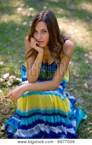 Woman Posing In The Park