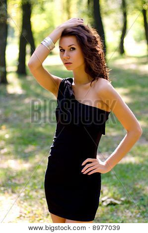 Woman Posing In The Park