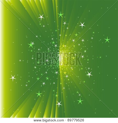 Multi star on green background
