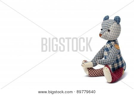 Bear Patchwork Isolated On White Background
