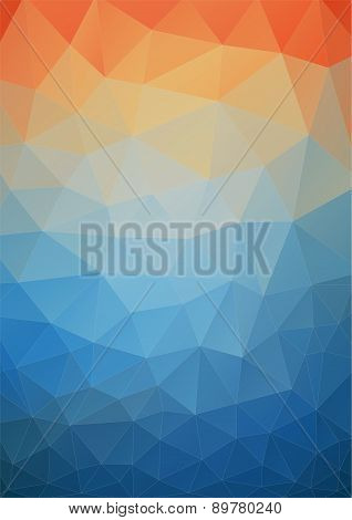 Tial orange polygonal background for web design