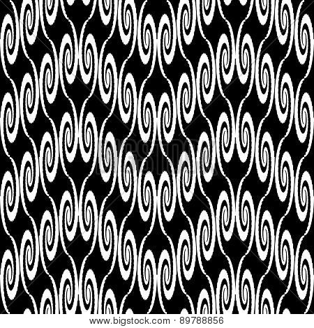 Design Seamless Monochrome Zigzag Decorative Pattern