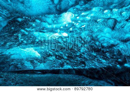 Ice Cave at Vatnajokull Glacier Jokulsarlon Iceland