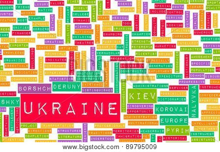 Ukraine as a Country Abstract Art Concept