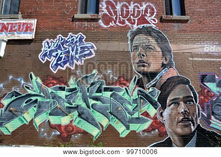 Street art Back to the futur