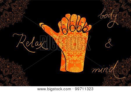 Element yoga Turtle mudra hands