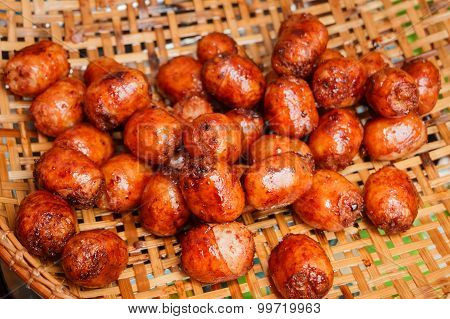 Thai Sausage Northeastern Style In Thailand