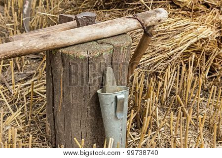 View On Equipment For The Ironing Scythe.