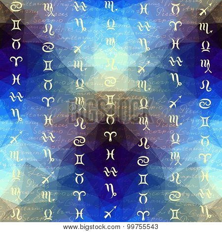 Original inscriptions of zodiacs names and zodiac signs