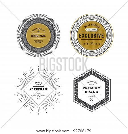 Grunge Vintage Premium Labels Set