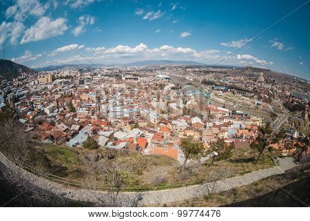 Panoramic view of old Tbilisi