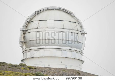 Giant spanish telescope GTC 10 meters mirror diameter in Roque de los muchachos observatory La Palma