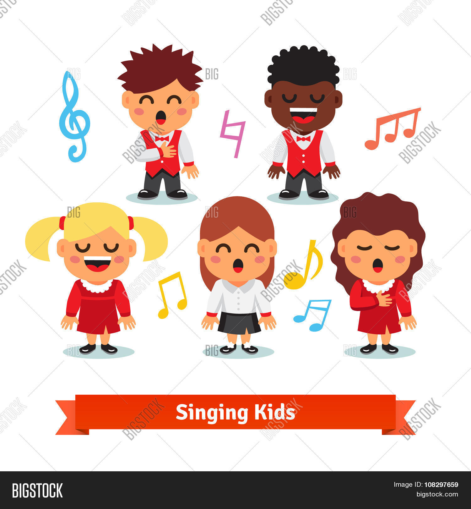 Choir Kids Singing. Vector & Photo (Free Trial) Bigstock