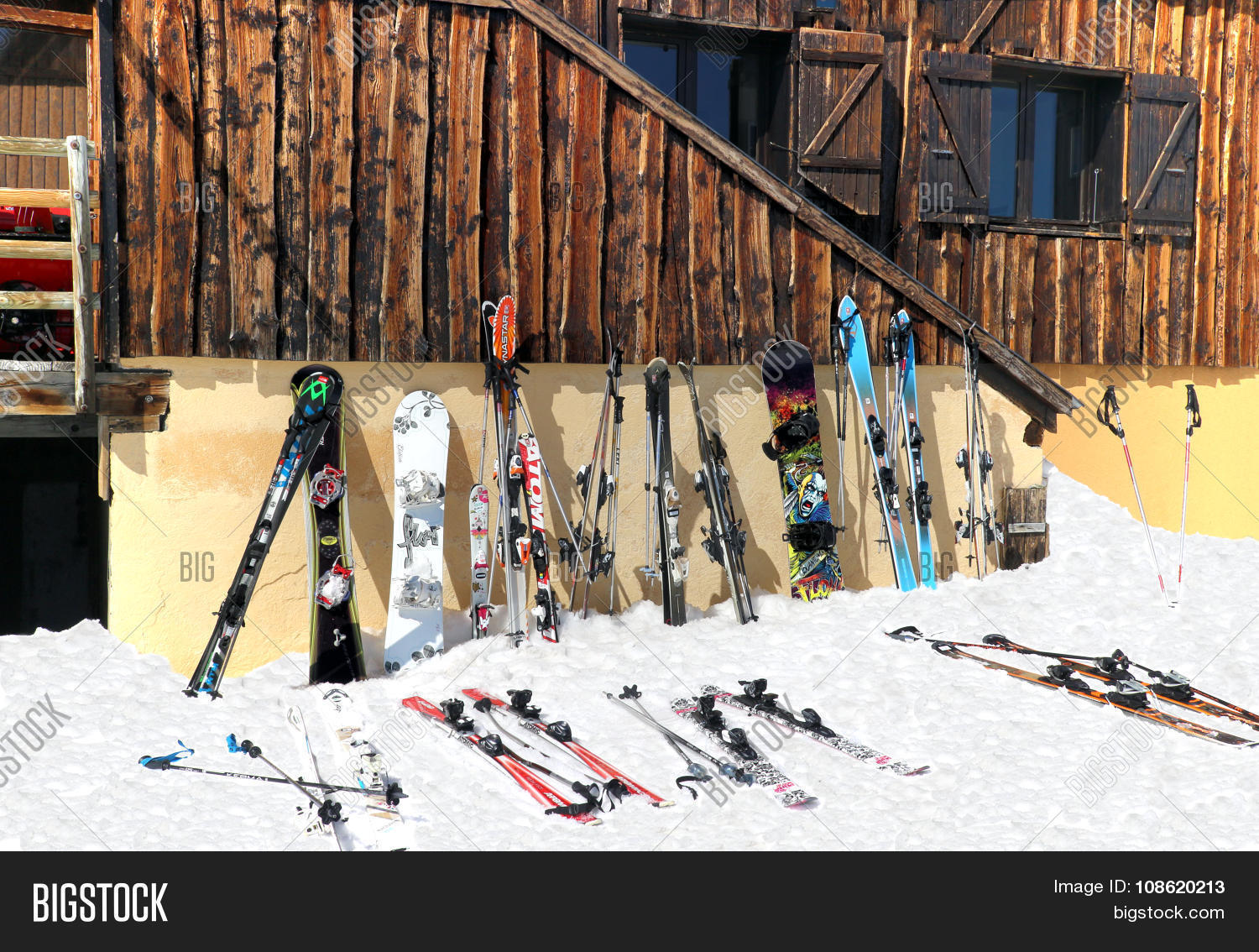 Skis Snowboards On Image & Photo (Free Trial) Bigstock
