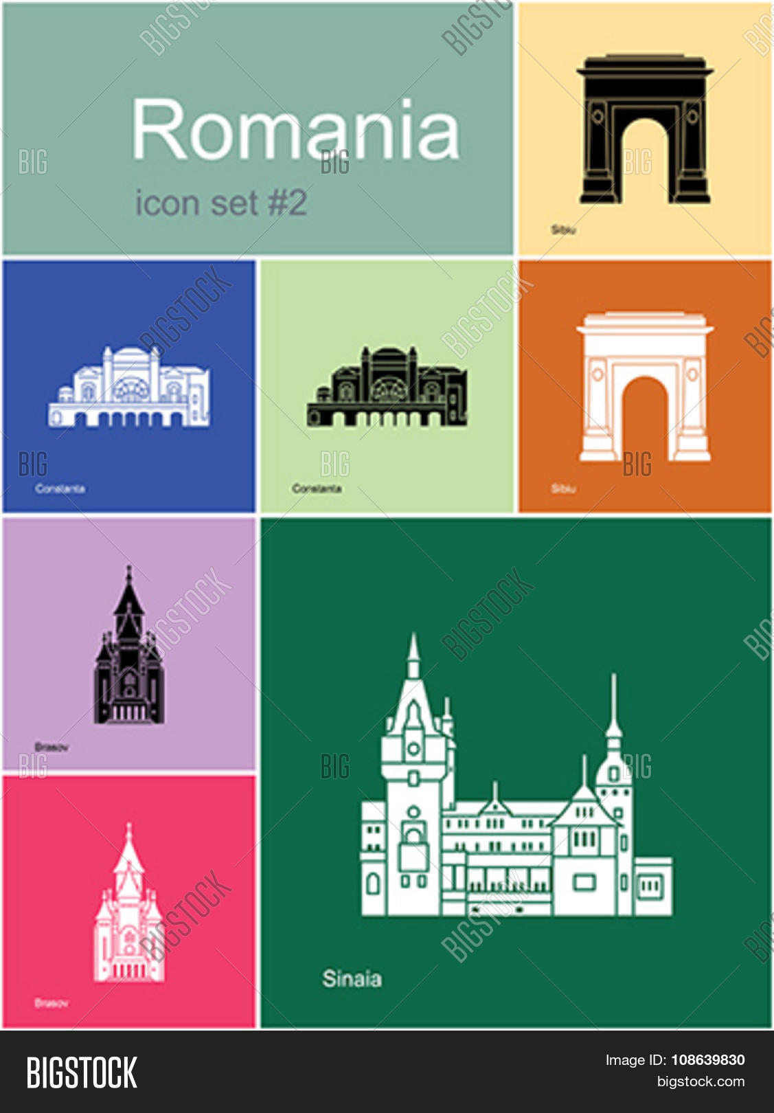 Landmarks Romania. Vector & Photo (Free Trial) | Bigstock