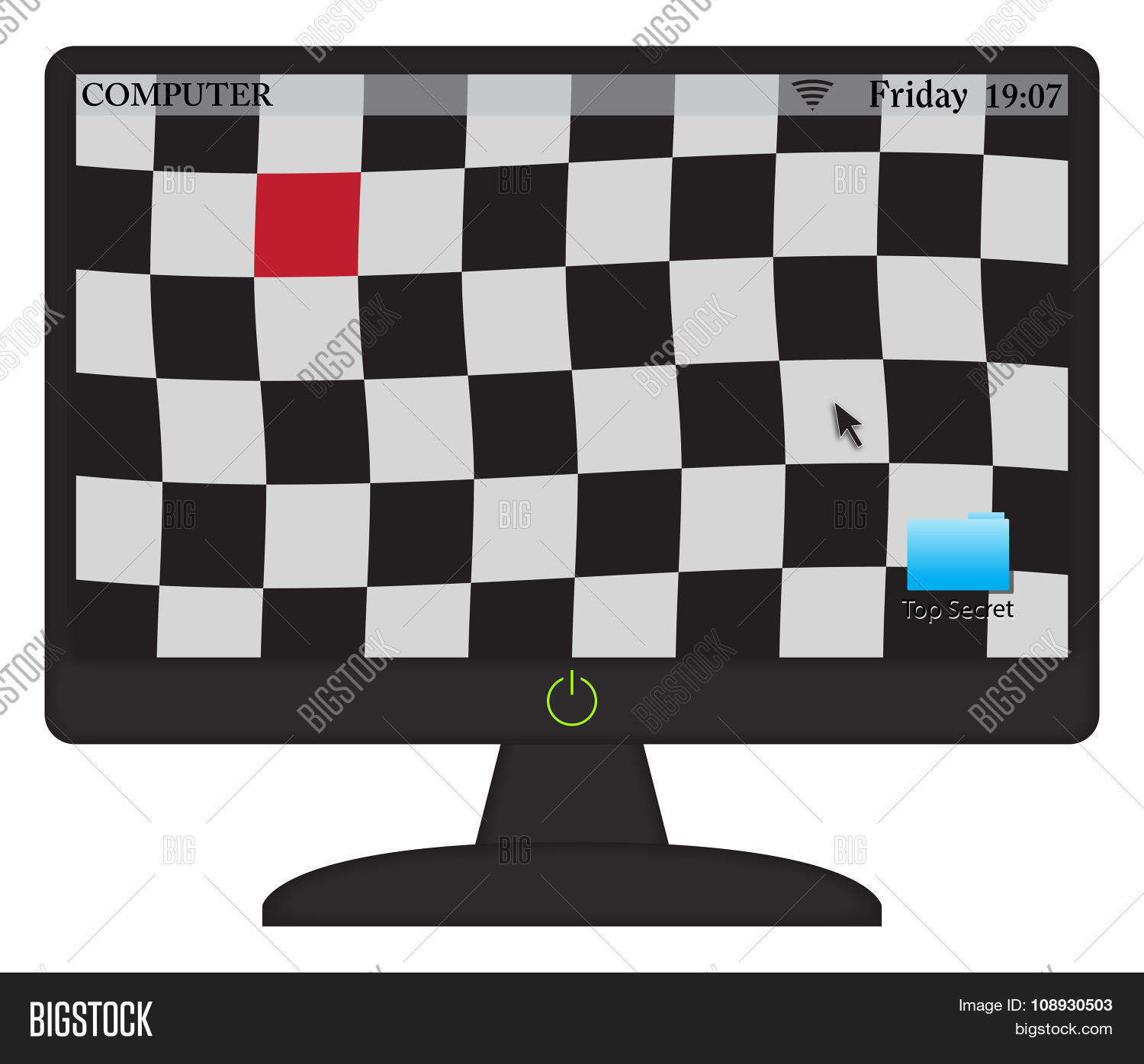 Computer Screen Flags Wavy Checkered Flag Vector & Photo (Free Trial) | Bigstock