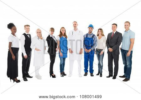 Portrait Of People With Various Occupations
