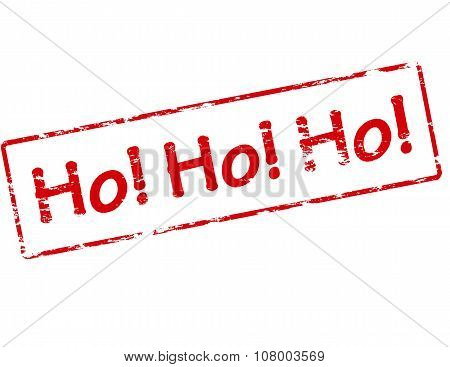 Rubber stamp with text hohoho inside vector illustration