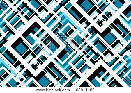 Trendy Blue Geometric Seamless Pattern