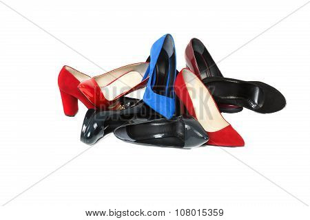 Shoes Over White Background