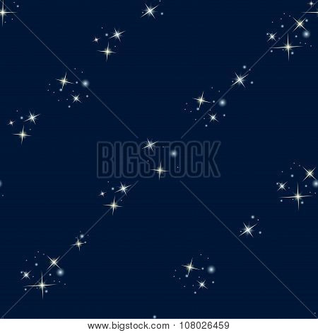 Starry sky seamless pattern