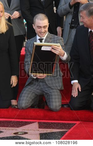 LOS ANGELES - NOV 12:  Daniel Radcliffe at the Daniel Radcliffe Hollywood Walk of Fame Ceremony at the Hollywood Walk of Fame on November 12, 2015 in Los Angeles, CA