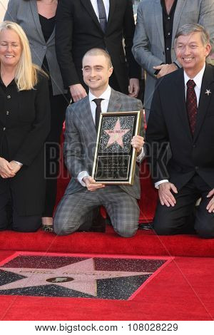 LOS ANGELES - NOV 12:  Daniel Radcliffe at the Daniel Radcliffe Hollywood Walk of Fame Ceremony at the Hollywood Walk of Fame on November 12, 2015 in Los Angeles, CA