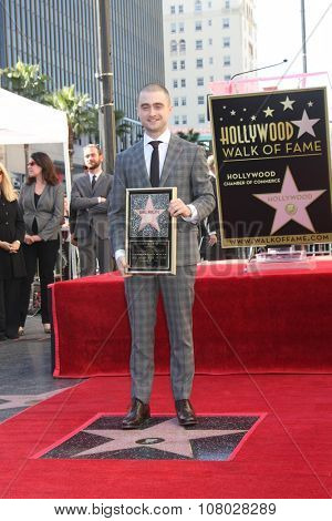 LOS ANGELES - NOV 12:  Daniel Radcliffe at the Daniel Radcliffe Hollywood Walk of Fame Ceremony at the Hollywood Walk of Fame on November 12, 2015 in Los Angeles, CA