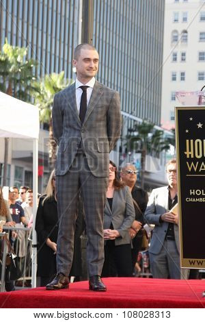 LOS ANGELES - NOV 12:  Daniel Radcliffe at the Daniel Radcliffe Hollywood Walk of Fame Ceremony at the Hollywood Walk of Fame on November 12, 2015 in Los Angeles, CA